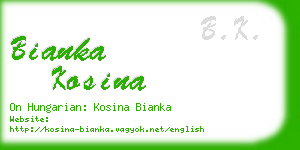 bianka kosina business card